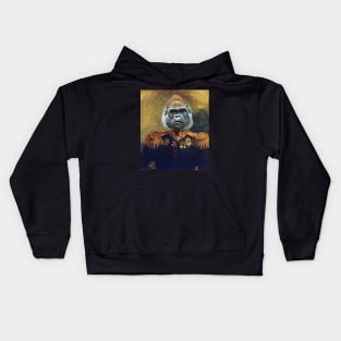 Gorilla Retro Military Portrait Kids Hoodie